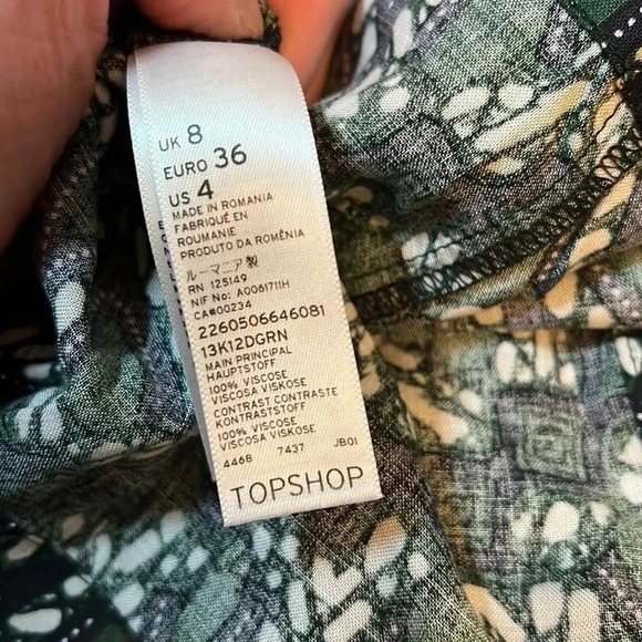 Topshop sleeveless button down tank top Size 4 - Picture 5 of 6